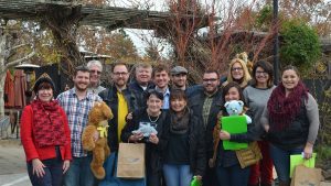 Team Mascots and their human friends before the hunt.