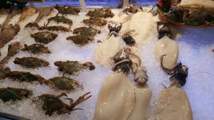 Dinner tonight calamari and friends